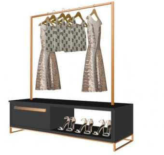 服装展示柜su模型下载_sketchup草图大师SKP模型