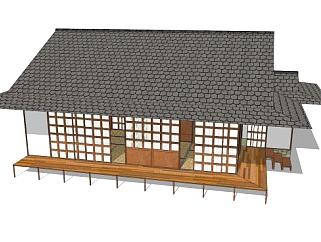 日式古建房屋sketchup模型下载_sketchup草图大师SKP模型