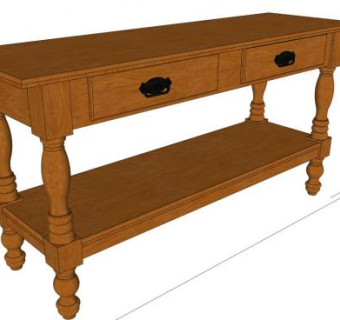 陶艺桌su模型下载_sketchup草图大师SKP模型