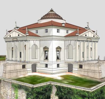 欧式古建外观SU模型下载_sketchup草图大师SKP模型