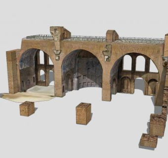 马克西斯残迹SU模型下载_sketchup草图大师SKP模型