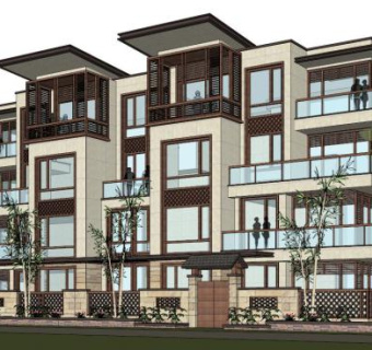 新亚洲住宅su模型下载_sketchup草图大师SKP模型