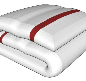 折叠好的被子su模型下载_sketchup草图大师SKP模型