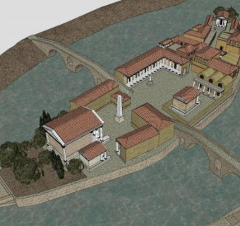 意大利台伯岛SU模型下载_sketchup草图大师SKP模型