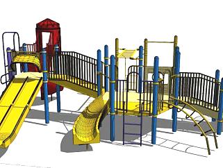 可攀爬儿童活动设施su模型下载_sketchup草图大师SKP模型