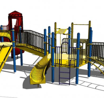 可攀爬儿童活动设施su模型下载_sketchup草图大师SKP模型