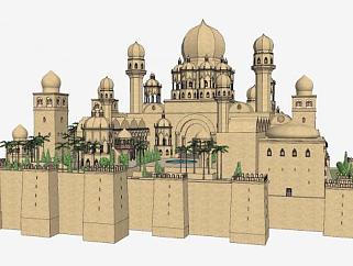 印度建筑宫殿SU模型下载_sketchup草图大师SKP模型