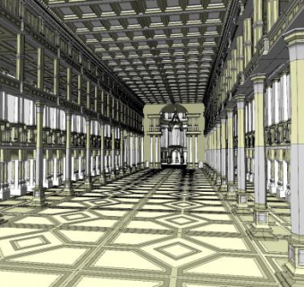 欧式王宫建筑SU模型下载_sketchup草图大师SKP模型