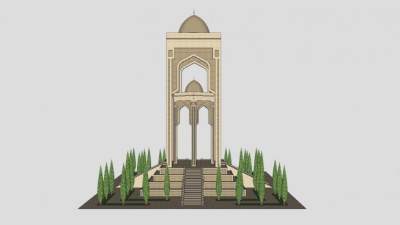 异域宗教建筑SU模型下载_sketchup草图大师SKP模型