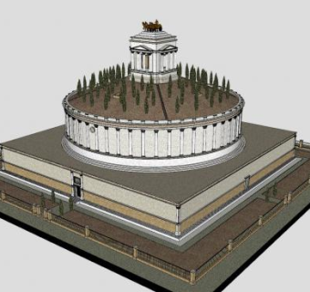 哈德良陵墓建筑sketchup模型下载_sketchup草图大师SKP模型