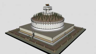 哈德良陵墓建筑sketchup模型下载_sketchup草图大师SKP模型