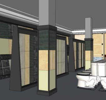 地砖展示架su模型下载_sketchup草图大师SKP模型