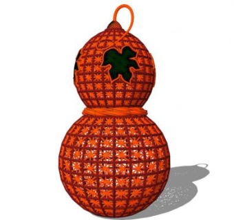 葫芦雕塑su模型下载_sketchup草图大师SKP模型