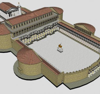 图拉真广场SU模型下载_sketchup草图大师SKP模型