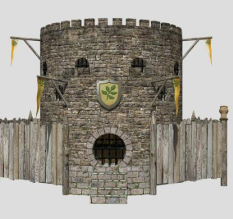 欧式古代卫兵室SU模型下载_sketchup草图大师SKP模型