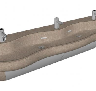 卫生间洗手池su模型下载_sketchup草图大师SKP模型