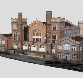 欧式古建筑教会堂SU模型下载_sketchup草图大师SKP模型