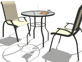 庭院桌椅组su模型下载_sketchup草图大师SKP模型