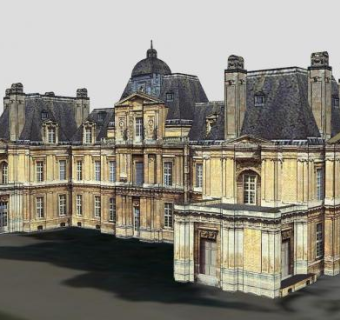 拉菲特庄园建筑SU模型下载_sketchup草图大师SKP模型