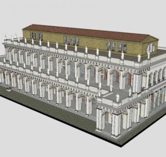 艾米利大圣堂SU模型下载_sketchup草图大师SKP模型