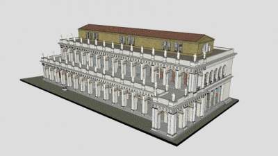 艾米利大圣堂SU模型下载_sketchup草图大师SKP模型