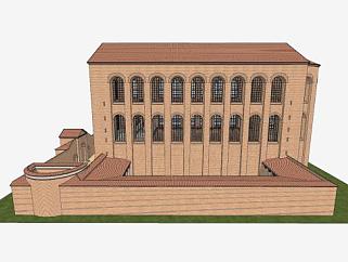 新古典教会堂SU模型下载_sketchup草图大师SKP模型