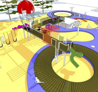 幼儿园儿童游乐园su模型下载_sketchup草图大师SKP模型