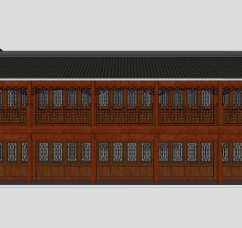 中式古建民房客栈sketchup模型下载_sketchup草图大师SKP模型