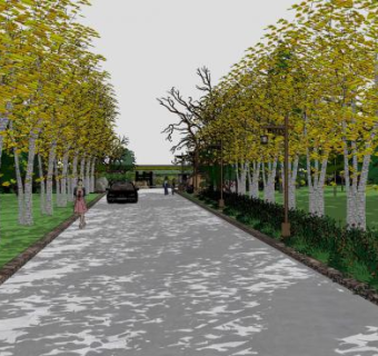 古建民俗乡村规划设计SU模型下载_sketchup草图大师SKP模型