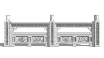 石扶手su模型下载_sketchup草图大师SKP模型