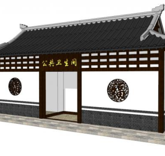 办公楼厕所su模型下载_sketchup草图大师SKP模型