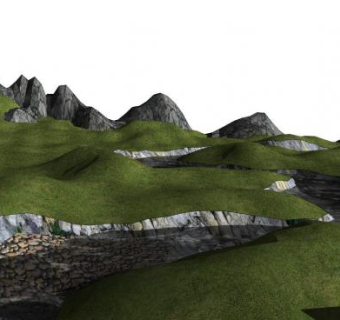 自然山体su模型下载_sketchup草图大师SKP模型