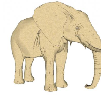 大型动物雕塑su模型下载_sketchup草图大师SKP模型