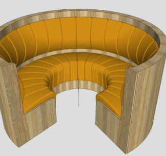 圆形沙发su模型下载_sketchup草图大师SKP模型