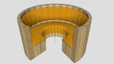 圆形沙发su模型下载_sketchup草图大师SKP模型