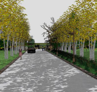 乡村规划设计SU模型下载_sketchup草图大师SKP模型