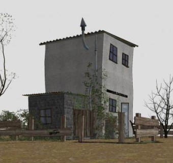 欧式乡村别墅SU模型下载_sketchup草图大师SKP模型