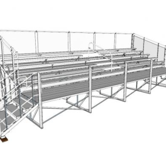 现代观众席SU模型下载_sketchup草图大师SKP模型