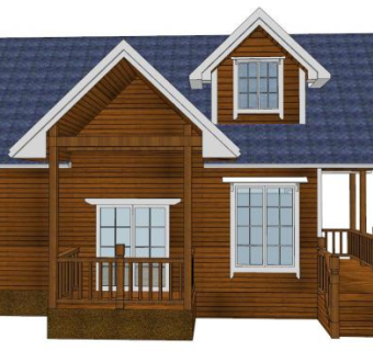 木屋别墅su模型下载_sketchup草图大师SKP模型