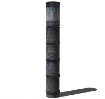 现代图腾柱SU模型下载_sketchup草图大师SKP模型