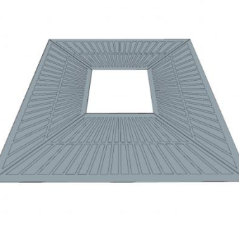 现代方形护树板SU模型下载_sketchup草图大师SKP模型