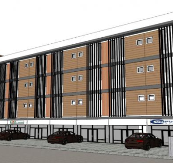 沿街二层写字楼su模型下载_sketchup草图大师SKP模型