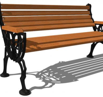 户外公共座椅设计su模型下载_sketchup草图大师SKP模型