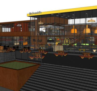 室外餐厅su模型下载_sketchup草图大师SKP模型