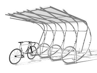 自行车<em>雨棚</em>su模型下载_sketchup草图大师SKP模型