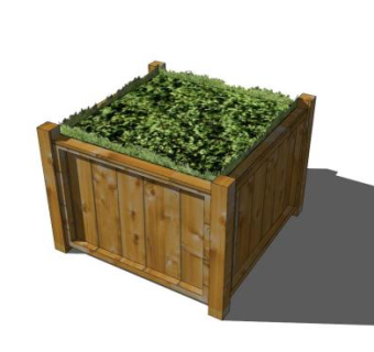 欧式木箱树池SU模型下载_sketchup草图大师SKP模型