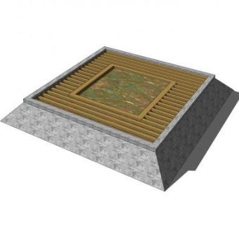 现代树池护树板SU模型下载_sketchup草图大师SKP模型
