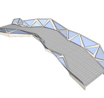 现代创意桥梁SU模型下载_sketchup草图大师SKP模型