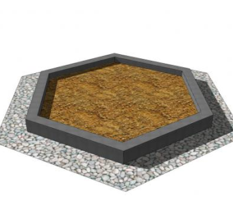 现代六边形树池SU模型下载_sketchup草图大师SKP模型