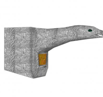 现代鹰头排水口SU模型下载_sketchup草图大师SKP模型